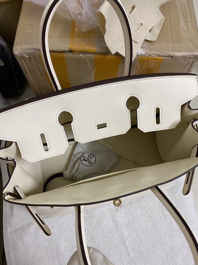 Hermes original epsom leather birkin 35 bag H35-3 nata