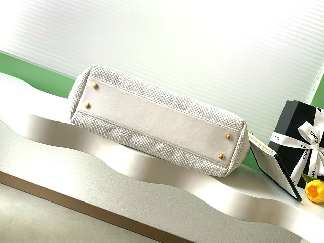 CC original raffia maxi shopping bag AS5463 white