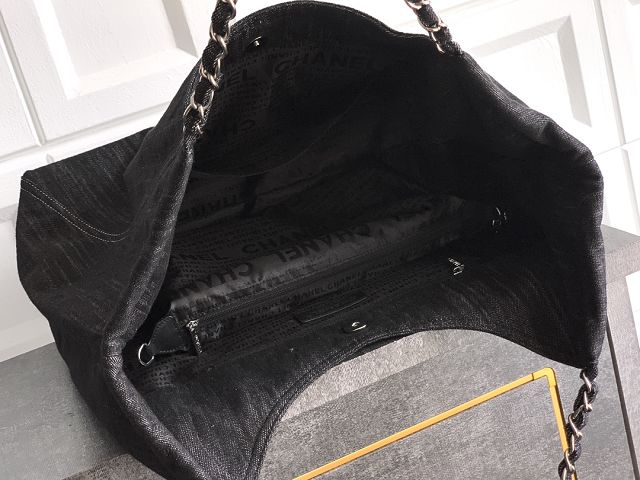CC original denim medium tote bag AS2137 black