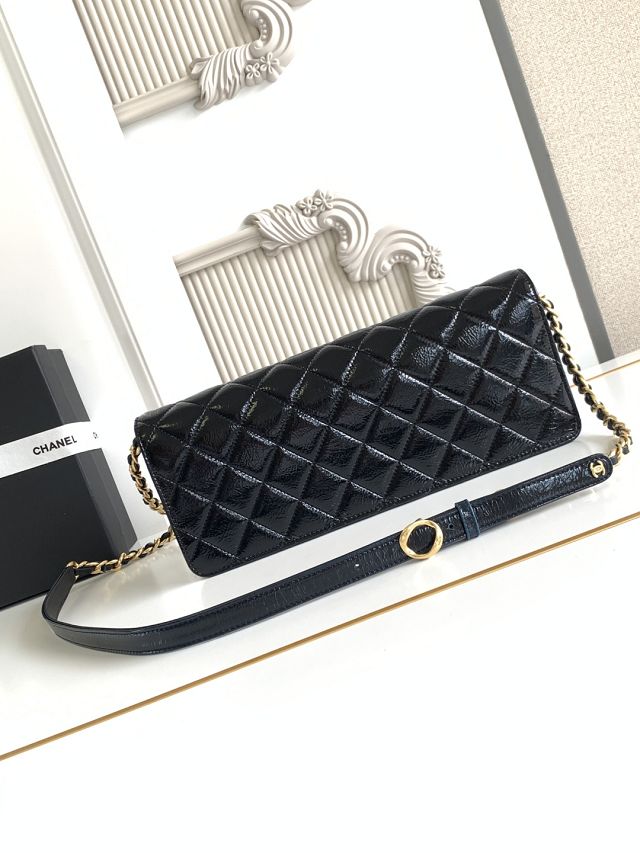 CC original shiny calfskin evening bag AS5642 black