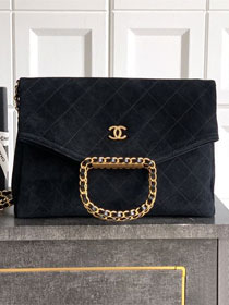 CC original suede calfskin large handbag AS5936 black