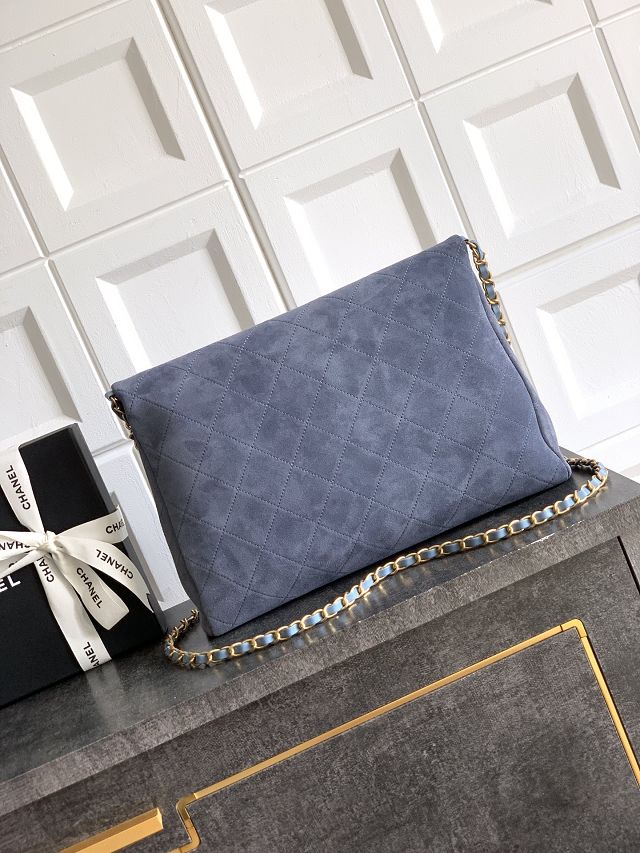 CC original suede calfskin large handbag AS5936 light blue