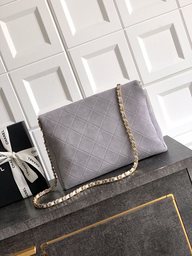 CC original suede calfskin medium handbag AS5896 grey
