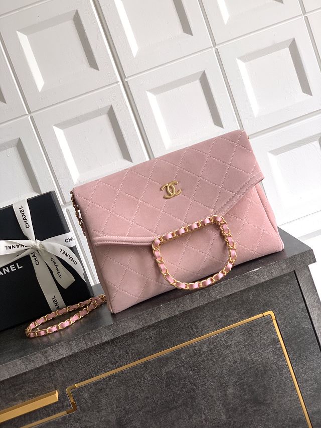CC original suede calfskin medium handbag AS5896 pink
