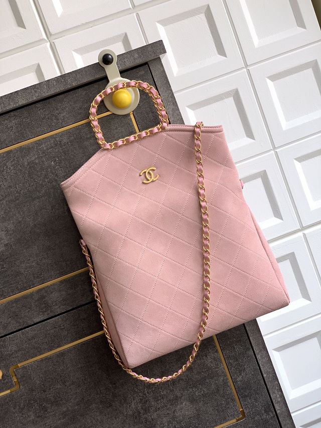 CC original suede calfskin medium handbag AS5896 pink