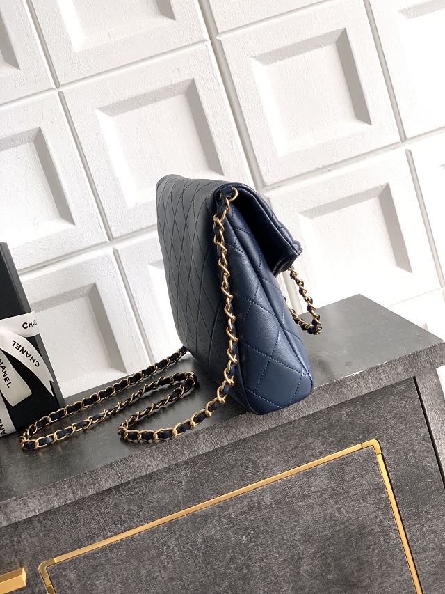 CC original calfskin medium handbag AS5896 blue