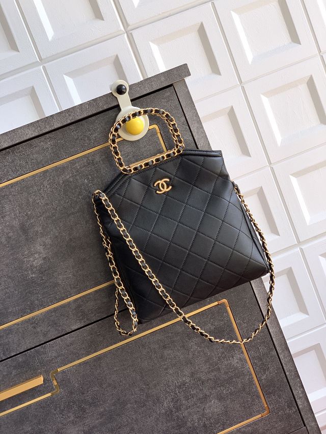 CC original calfskin small handbag AS5895 black