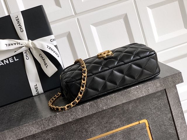 CC original suede&lambskin vanity with chain AP4670 black