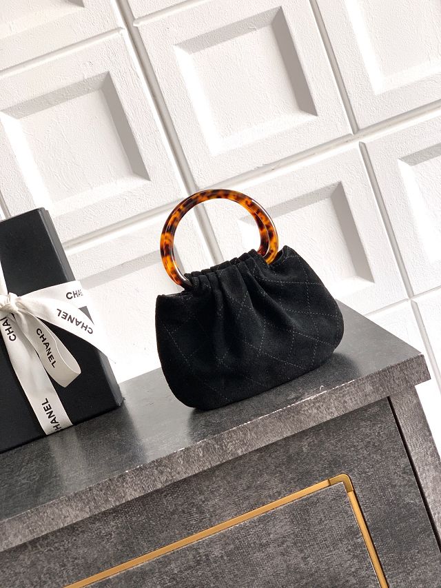 CC original suede calfskin mini pouch AP4981 black