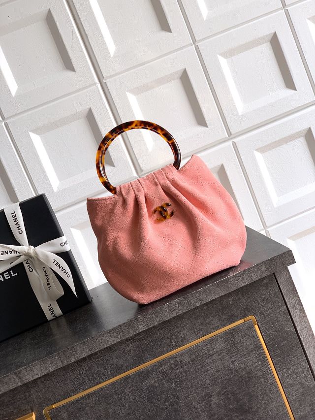 CC original suede calfskin small hobo bag AS6022 pink