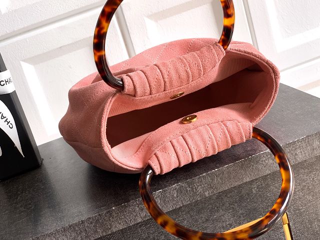 CC original suede calfskin small hobo bag AS6022 pink
