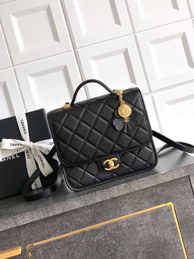 CC original grained calfskin small backpack AS5715 black