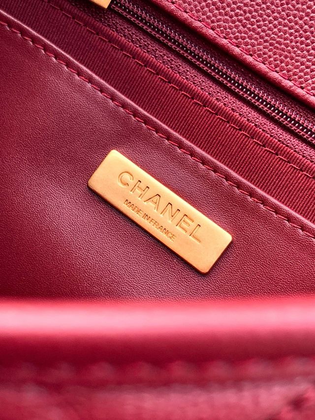 CC original grained calfskin small backpack AS5715 bordeaux