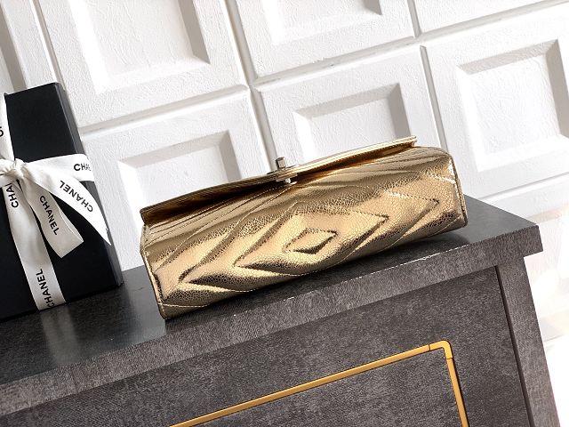 CC original lambskin clutch AP6044 gold