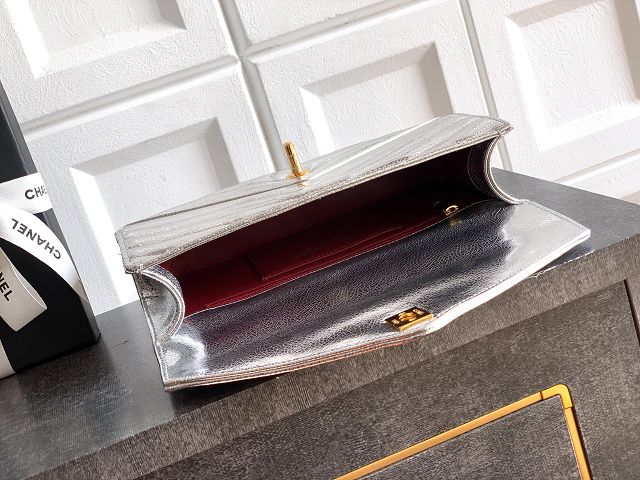 CC original lambskin clutch AP6044 silver