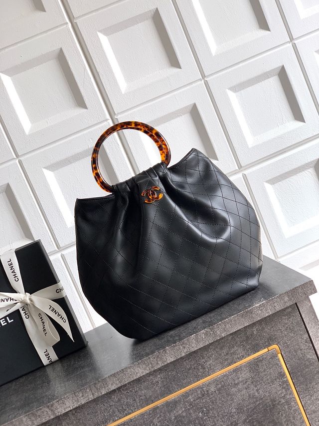 CC original lambskin medium hobo bag AS6010 black