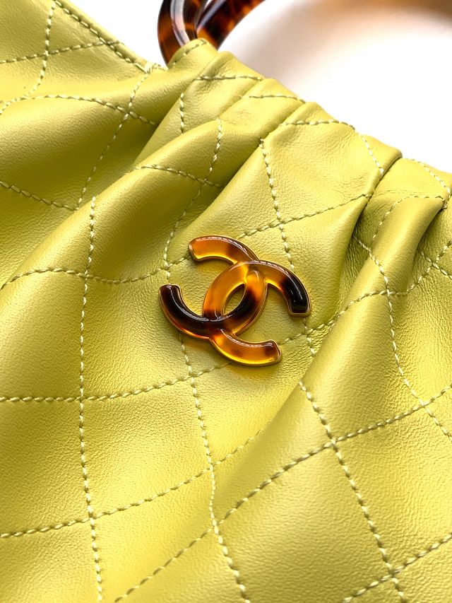 CC original lambskin medium hobo bag AS6010 yellow