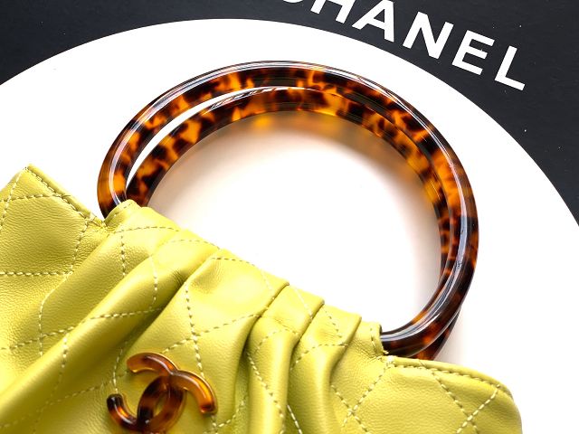 CC original lambskin small hobo bag AS6022 yellow