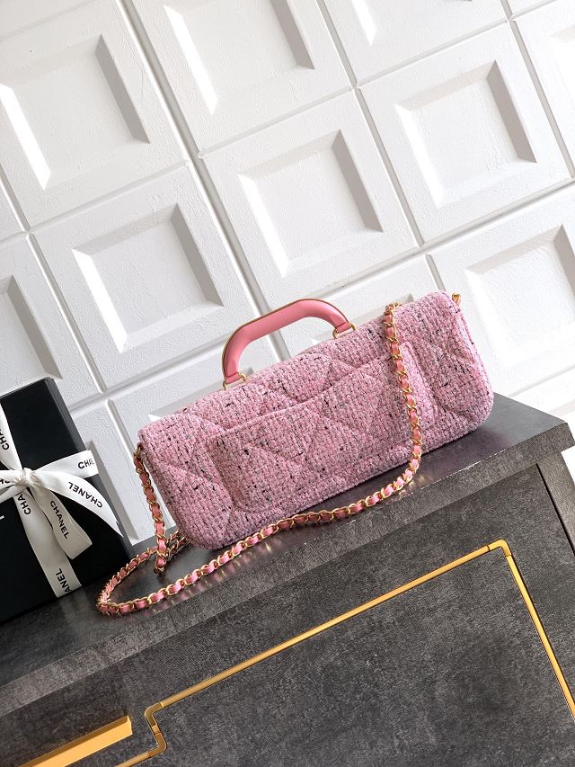 CC original tweed clutch AS5807 pink