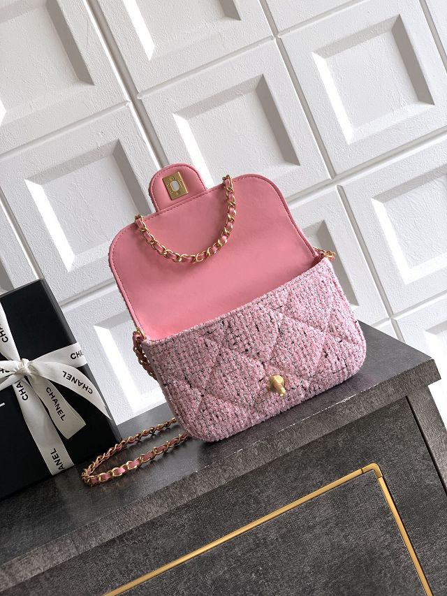 CC original tweed small clutch AS5805 pink