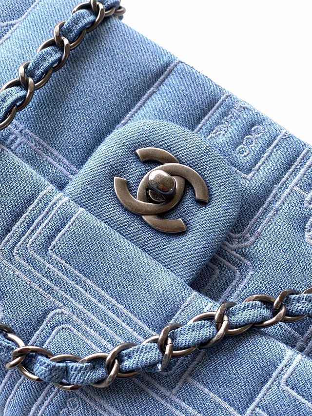 CC original denim mini flap bag 69900 blue