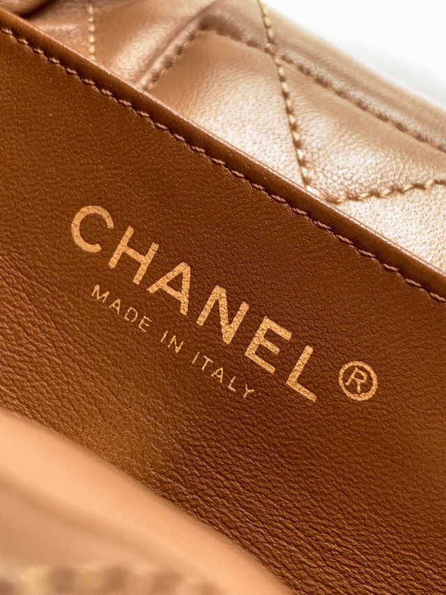 CC original lambskin small handbag AS5849 caramel