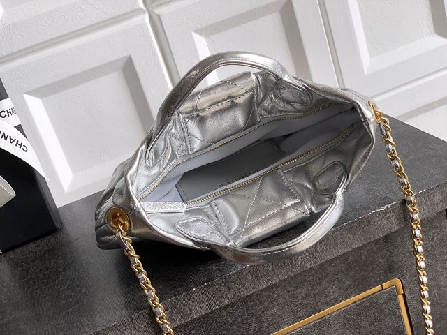 CC original lambskin small handbag AS5849 silver