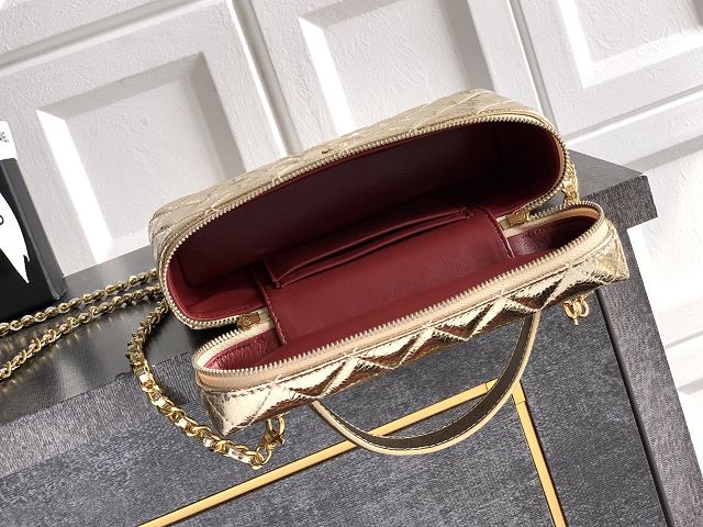 CC original shiny calfskin vanity with chain AP4385 gold