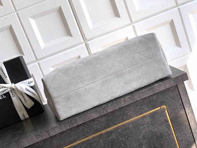 CC original suede calfskin large hobo bag AS5978 light grey