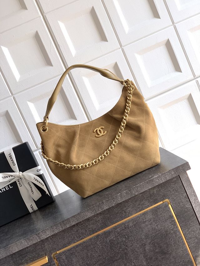 CC original suede calfskin medium hobo bag AS5970 brown