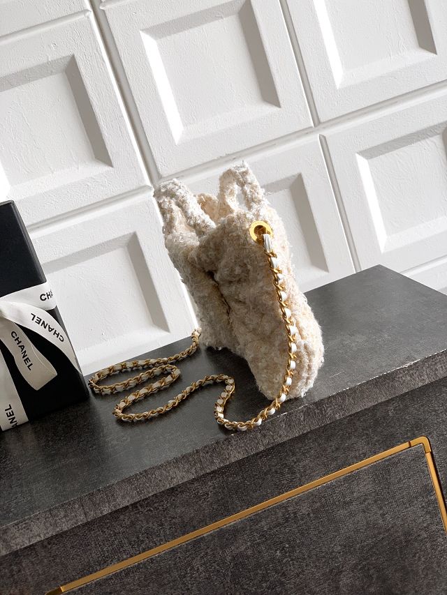 CC original tweed small handbag AS5849 beige