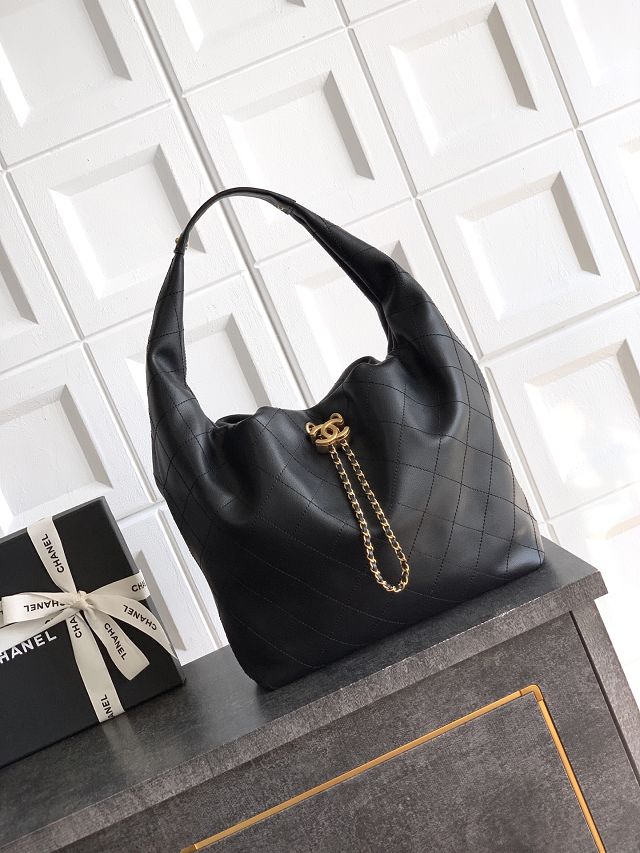 CC original calfskin large hobo bag AS5967 black