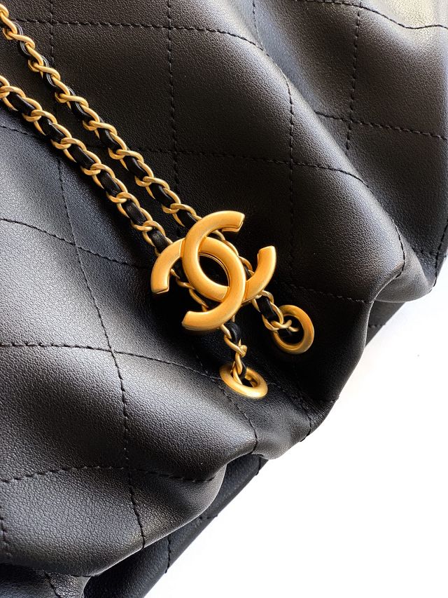 CC original calfskin medium hobo bag AS5976 black