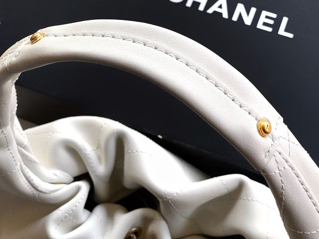 CC original calfskin medium hobo bag AS5976 white