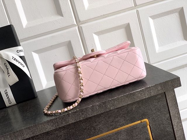 CC original lambskin top handle flap bag AS1790 light pink