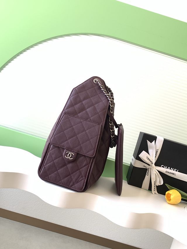 CC original grained calfskin 25 medium handbag AS5311 burgundy