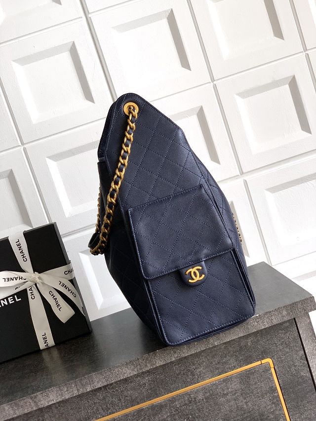 CC original grained calfskin 25 medium handbag AS5311 dark blue