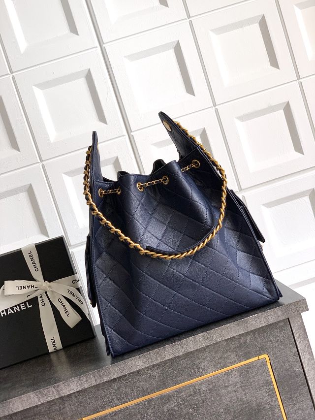 CC original grained calfskin 25 medium handbag AS5311 dark blue