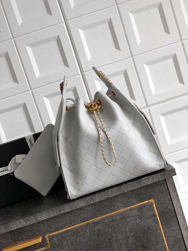 CC original grained calfskin 25 medium handbag AS5311 light grey