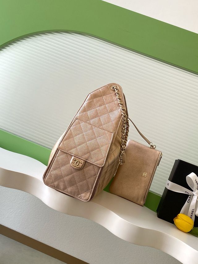CC original grained calfskin 25 medium handbag AS5311 rose gold