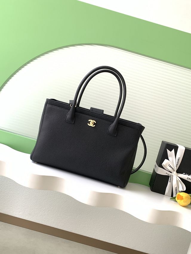 CC original grained calfskin medium tote bag AS2157 black