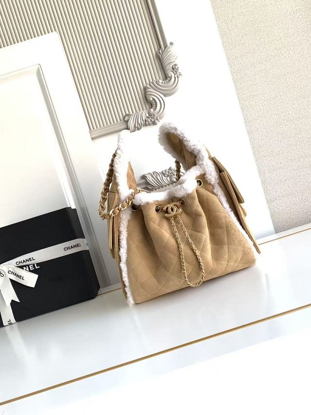 CC original lambskin 25 small handbag AS5293 apricot
