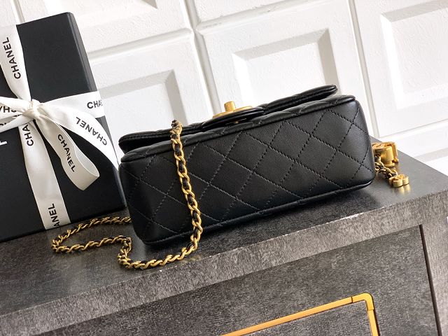 CC original lambskin small flap bag AS5759 black