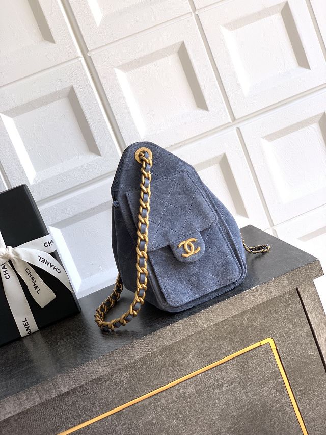 CC original suede calfskin 25 mini handbag AS5631 blue