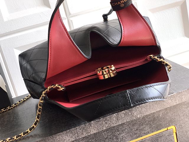 CC original calfskin hobo bag AS6101 black
