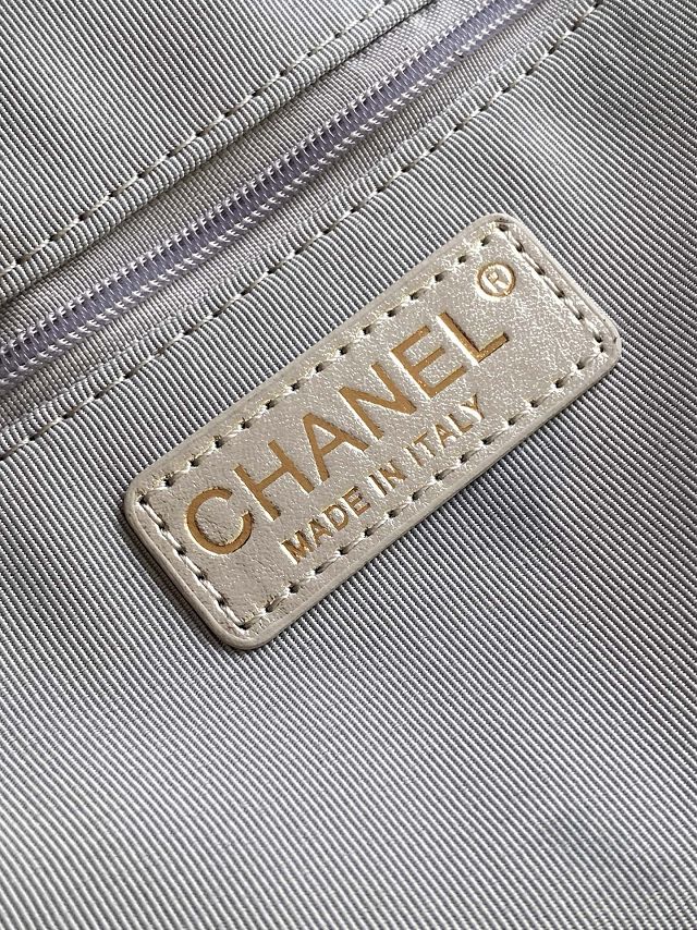 CC original grained calfskin small bowling bag AS5792 silver