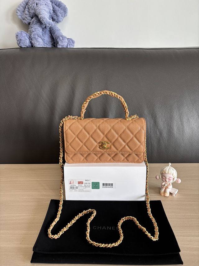 CC original grained calfskin wallet on chain AP4936 