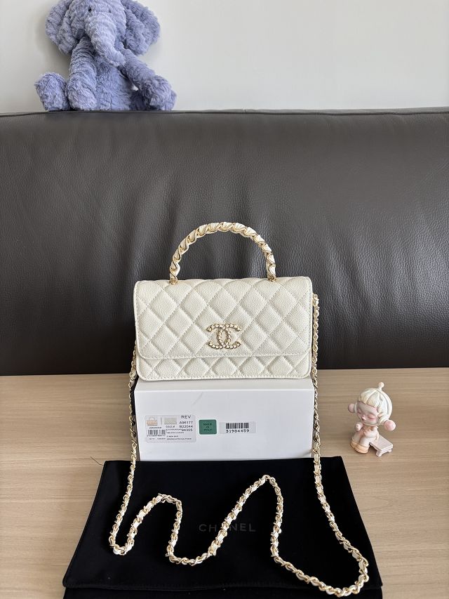 CC original grained calfskin wallet on chain AP6461