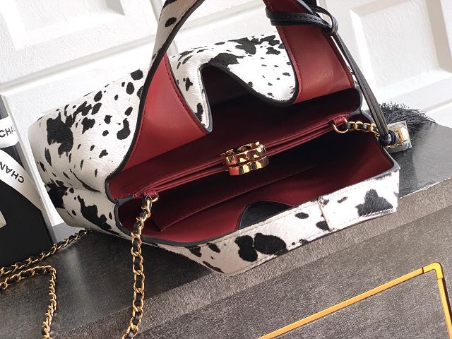 CC original horse hair hobo bag AS6101 black&white