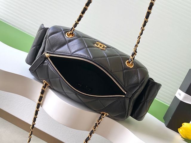 CC original lambskin medium bowling bag AS5792 black